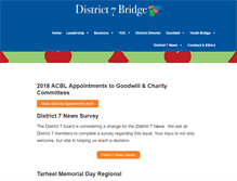 Tablet Screenshot of district7bridge.org